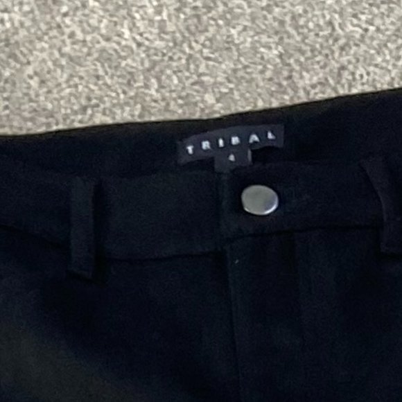 NEW - Tribal Black Faux-Suede Jeans - Size 4 - Picture 2 of 4